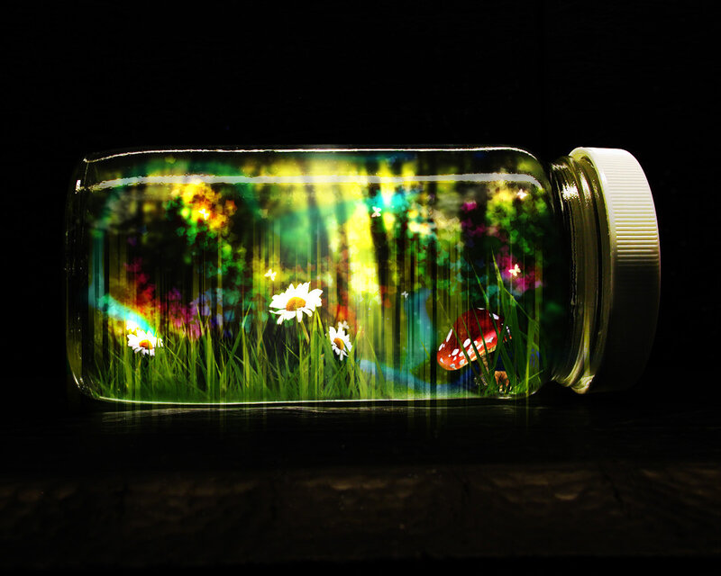 Forest Scene in a Jar
