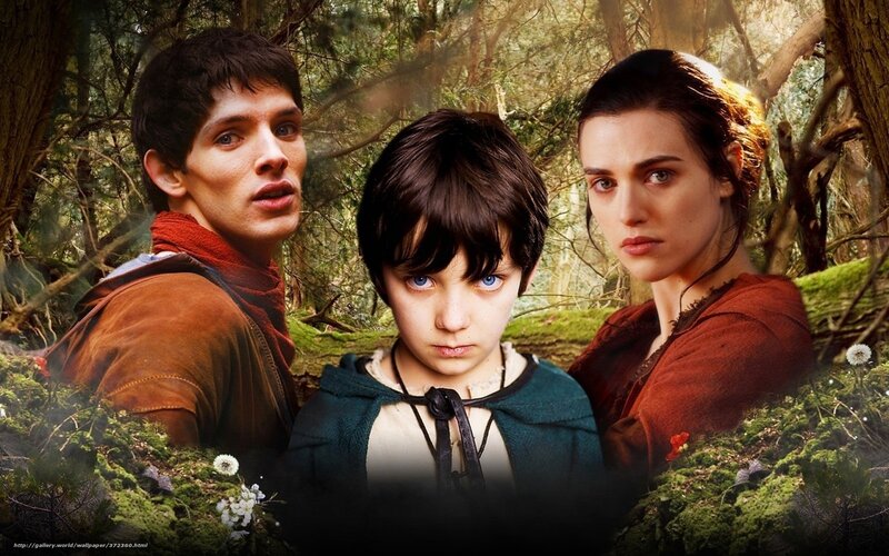 forest scene with three characters