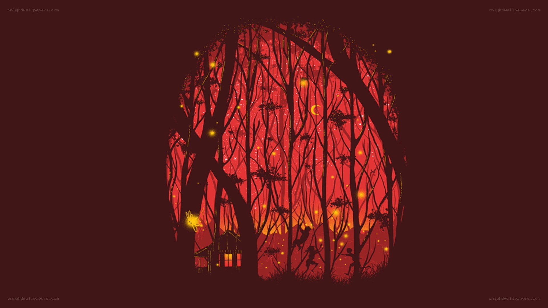 forest silhouette at dusk