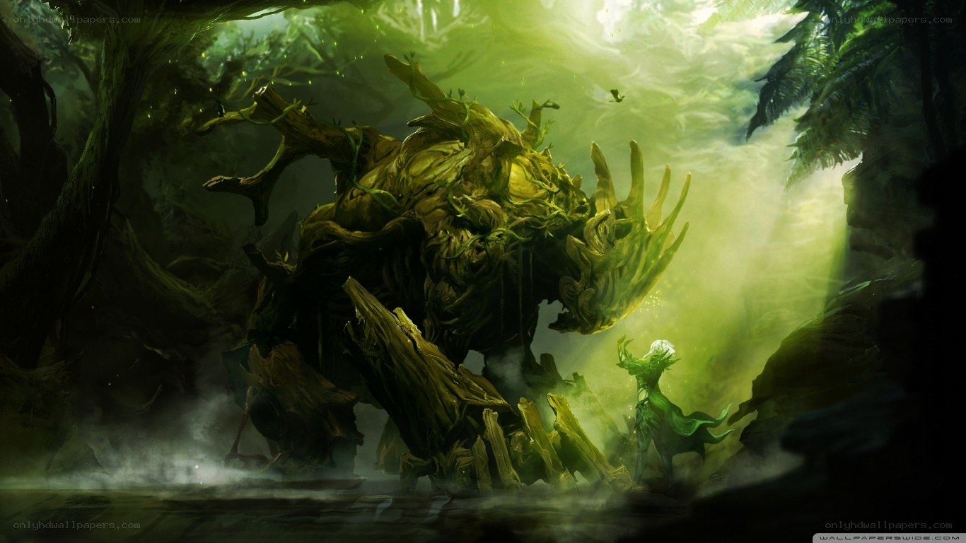 forest spirit and giant tree