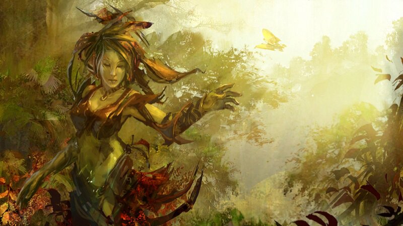forest spirit in golden light