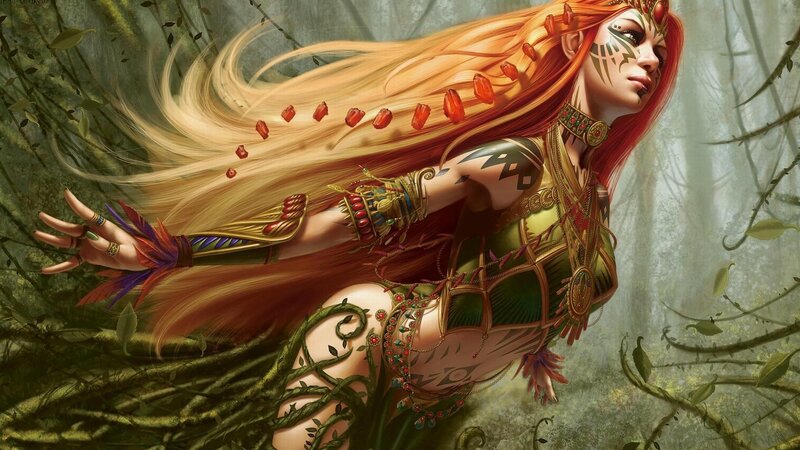 forest spirit with long hair