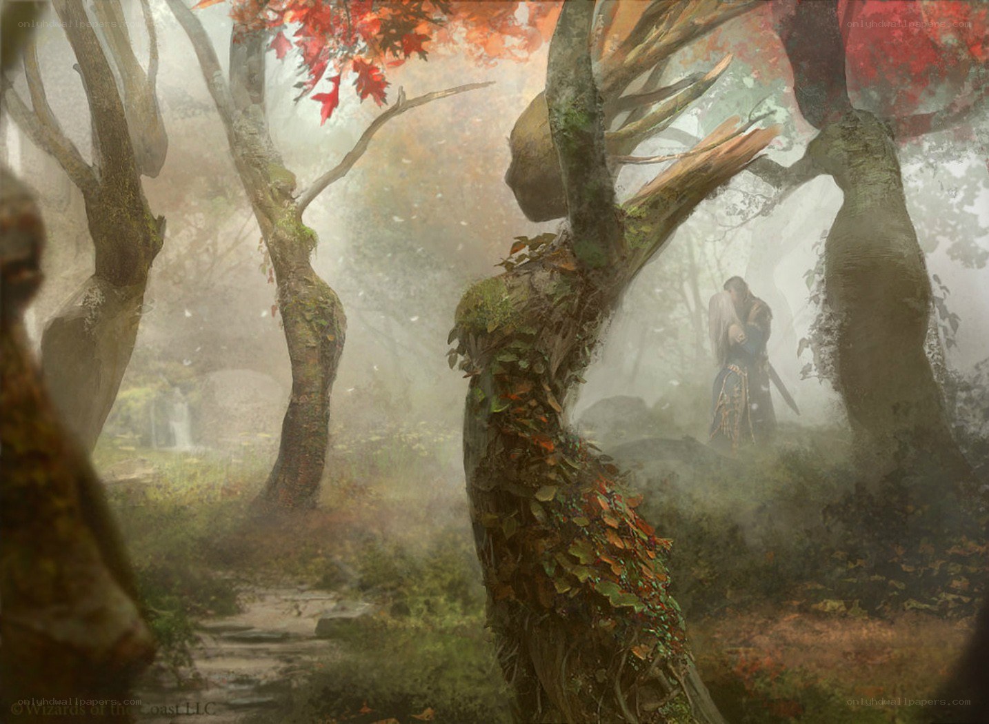 Forest spirits and travelers