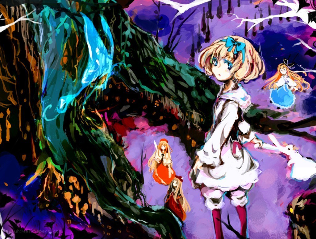 forest spirits in a magical forest