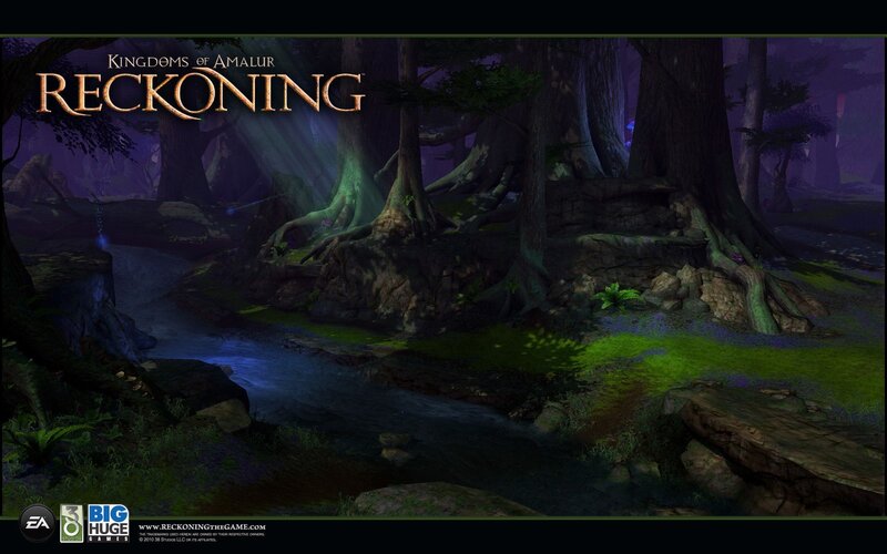 Forest Stream at Night — Purple, Dark, Mysterious