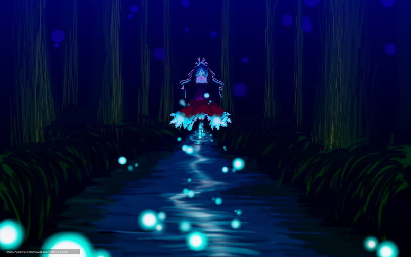 forest stream at night