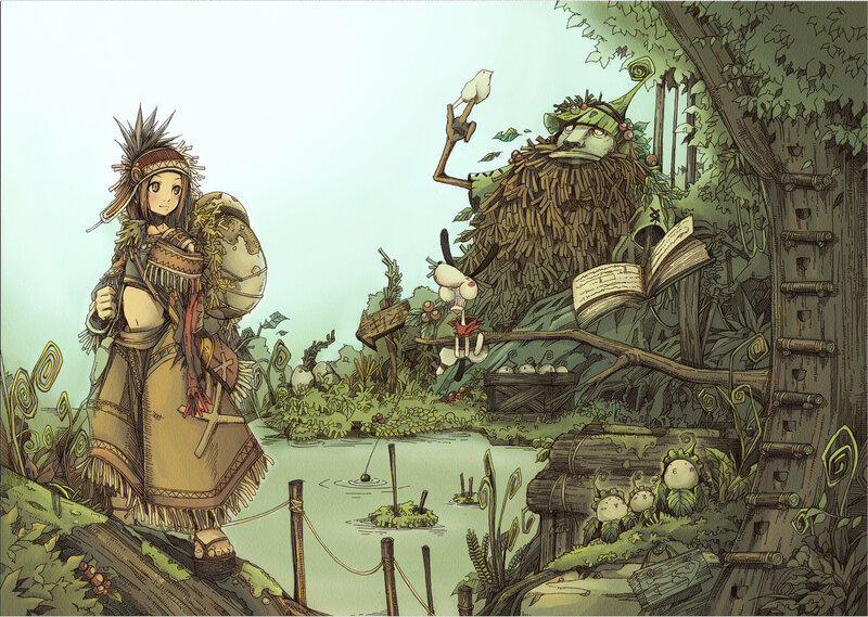 forest traveler meets tree spirit