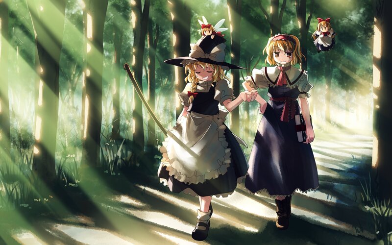 forest walk with magical girls