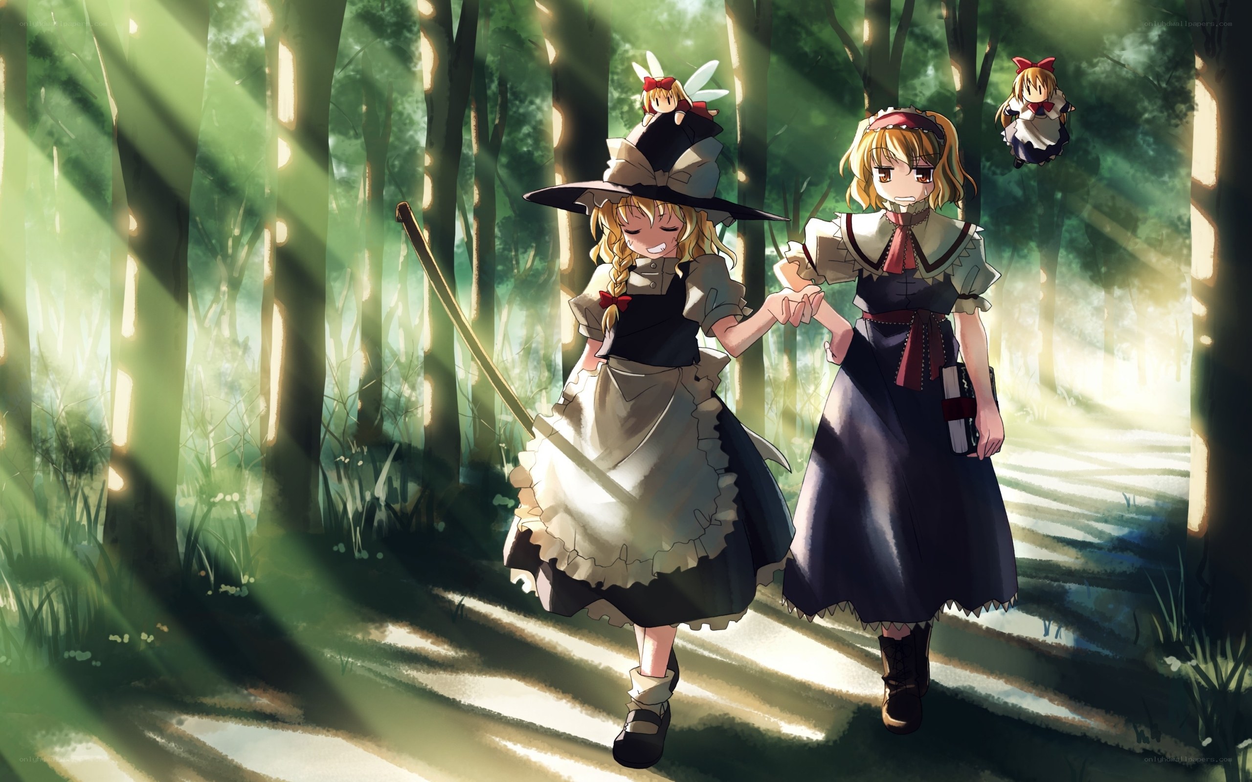 forest walk with magical girls