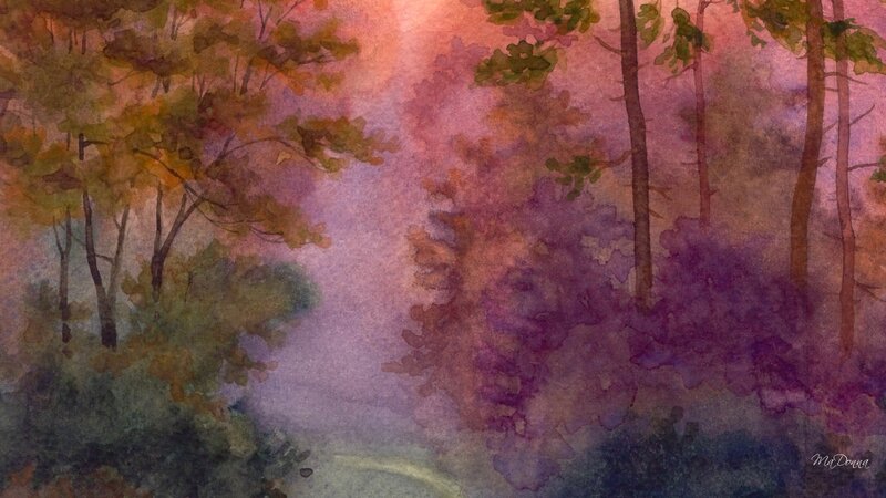 Forest Watercolor Painting