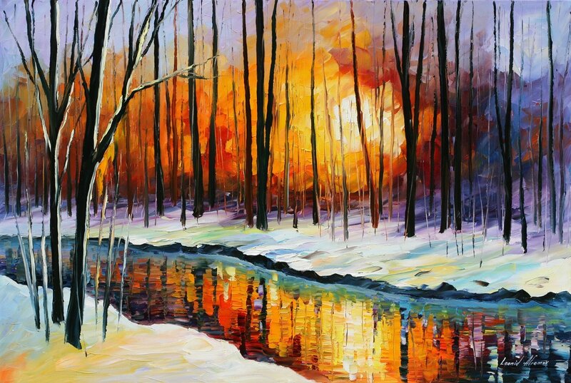 Forest with River Reflection