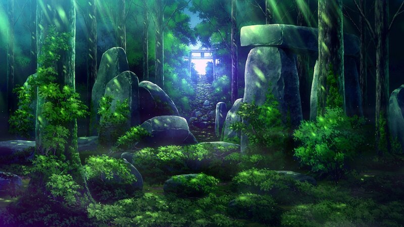 Forest with Stone Gate — Green