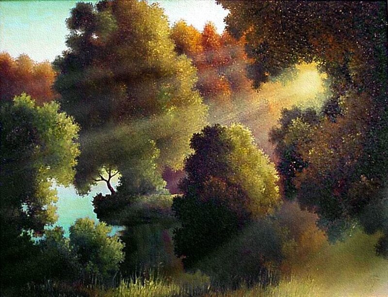 Forest with Sunlight — Green, Serene