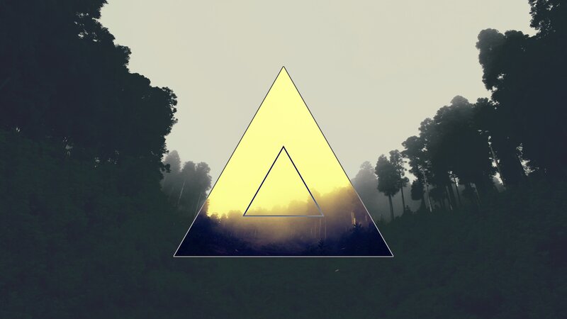 Forest with Yellow Triangle