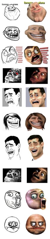 Forever Alone meme comparison