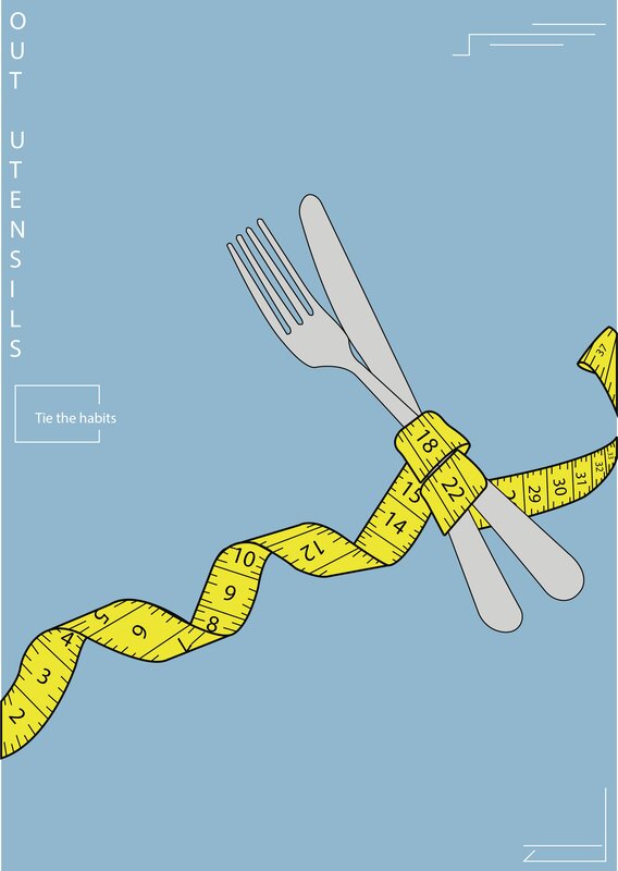 Fork and Knife with Tape Measure
