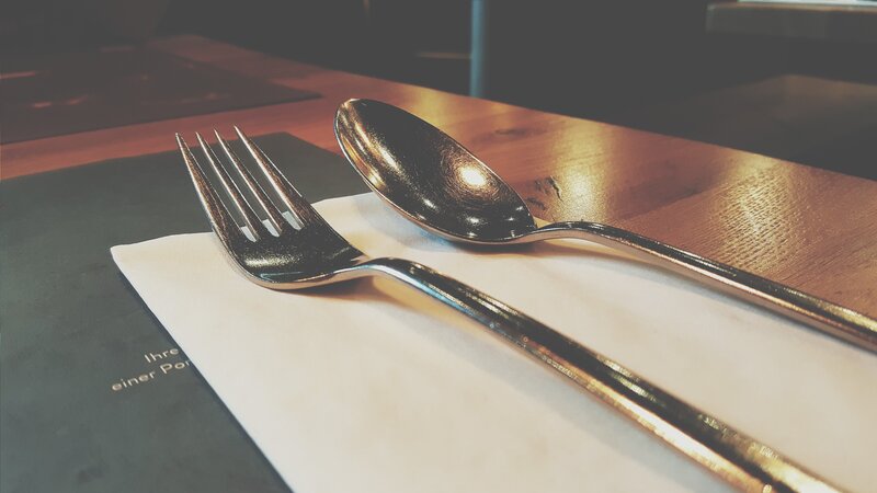Fork and Spoon on Napkin