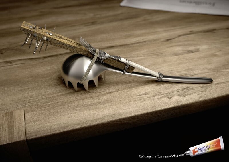 Fork and spoon weapon ad