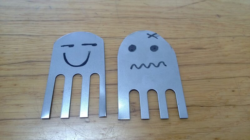 Fork characters with drawn faces