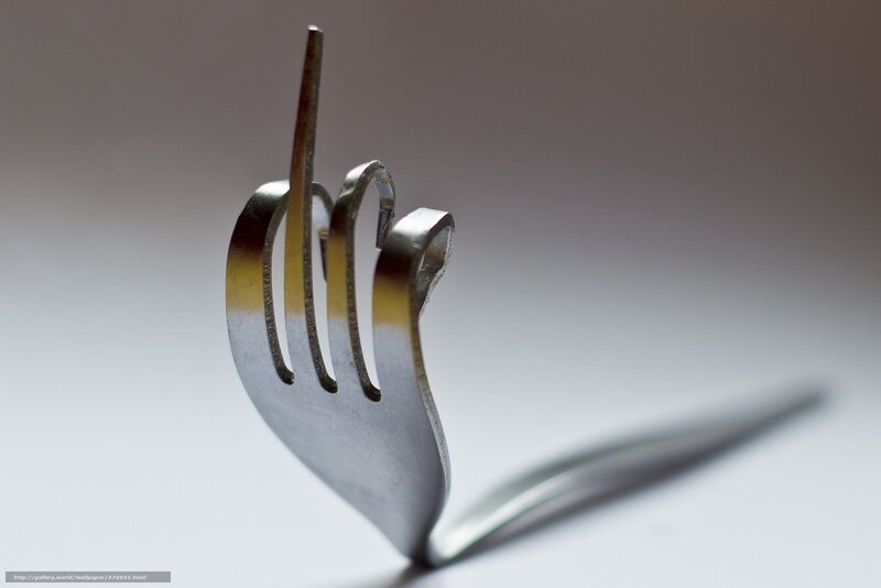 Fork shaped like a hand