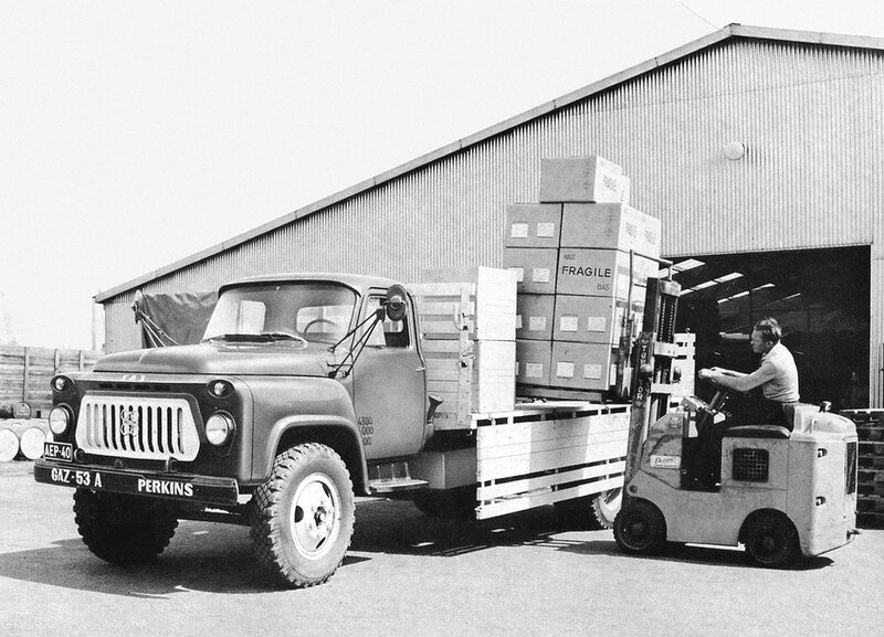 Forklift loading truck