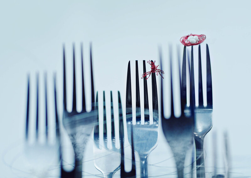Forks with Wire Nests