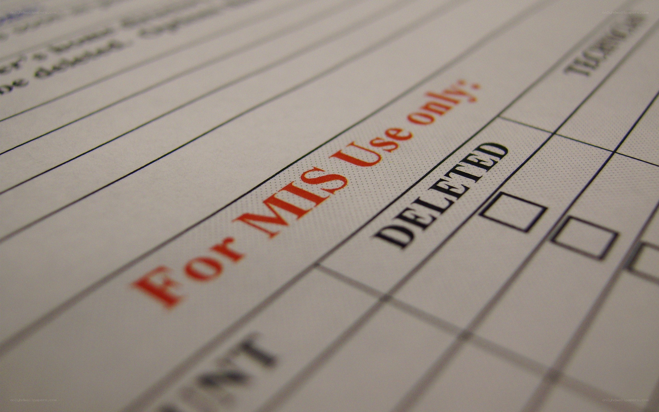 Form with 'For MIS Use Only' text