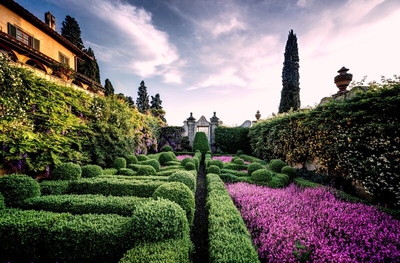 Formal Garden with Hedges — Green, Serene