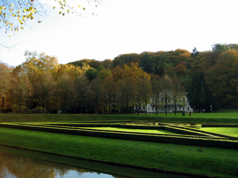 Formal Garden with House