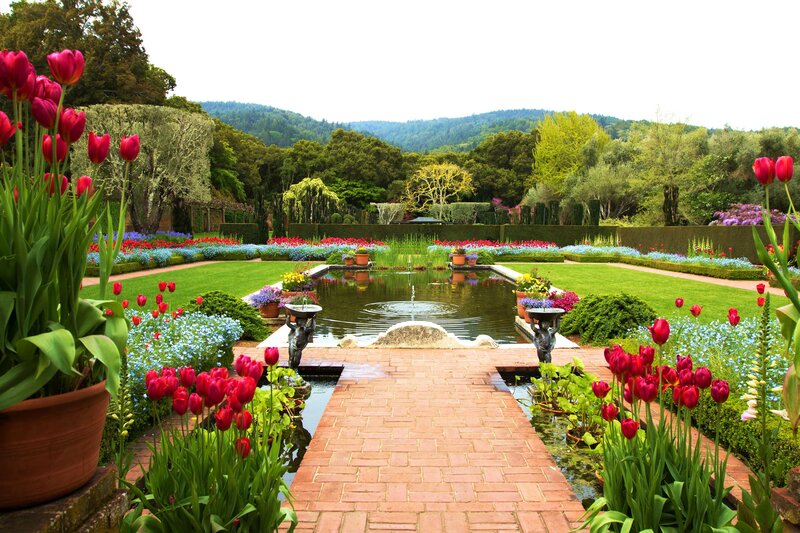 Formal Garden with Pond — Green