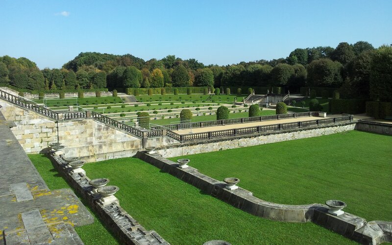 formal garden with terraces