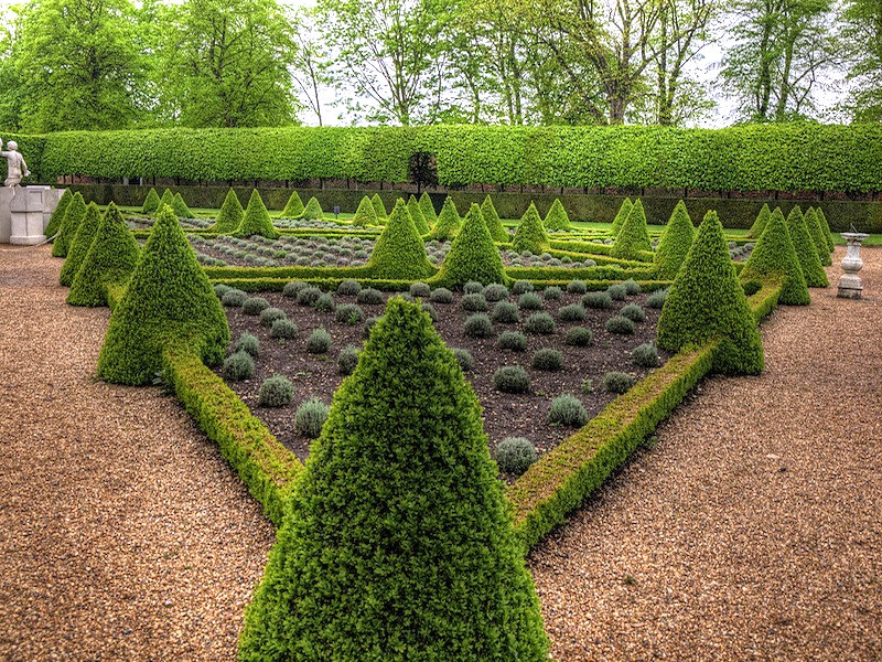 Formal Garden with Topiary — Green