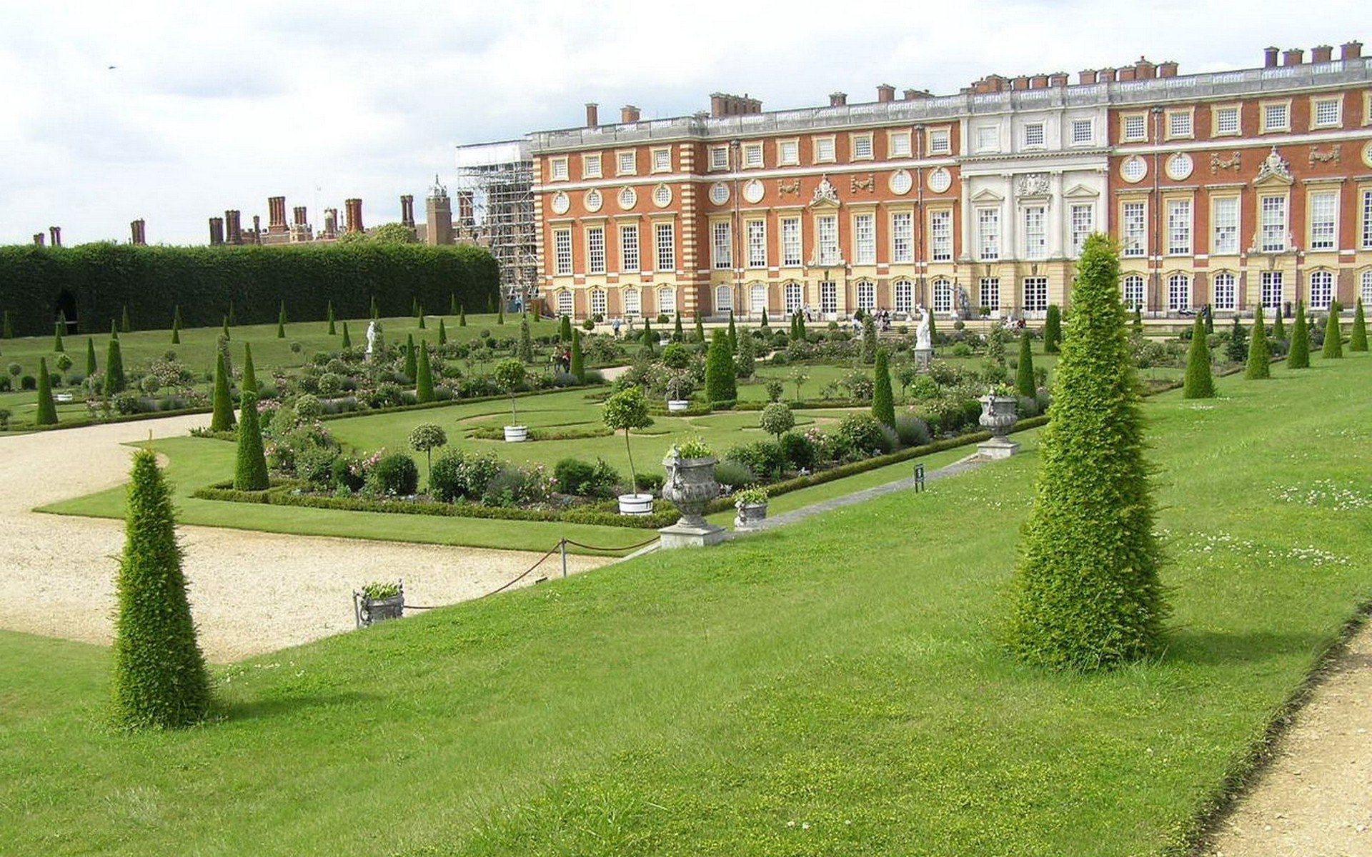 formal gardens at a palace