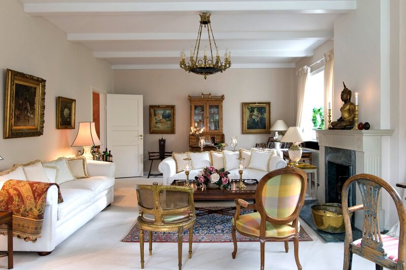 Formal Living Room Interior — White