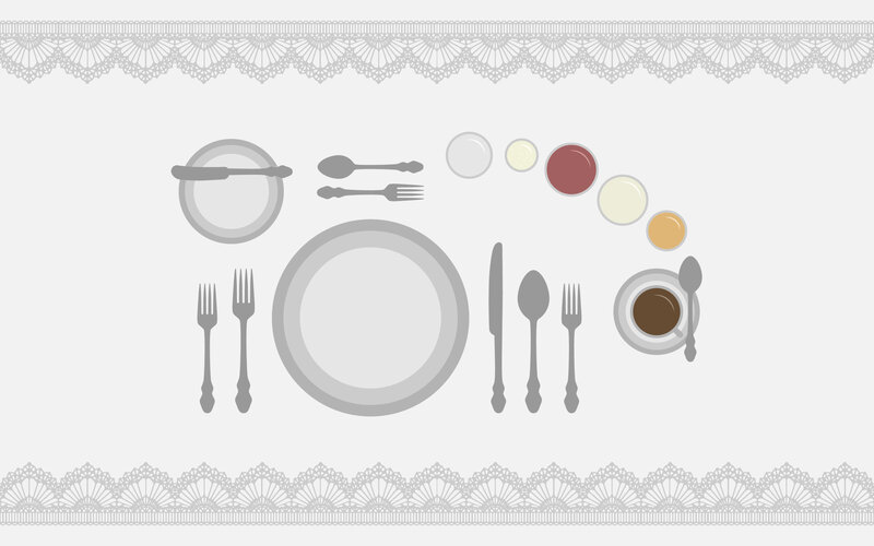formal table setting diagram
