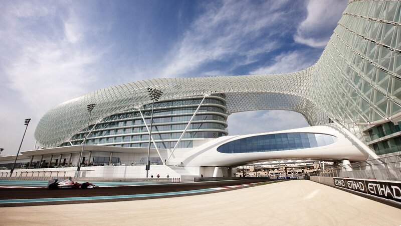 Formula 1 car at Yas Marina Circuit
