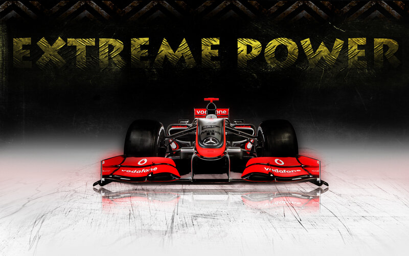 Formula 1 car extreme power
