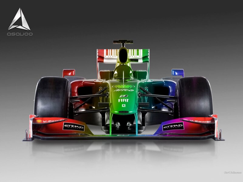 Formula 1 car front view