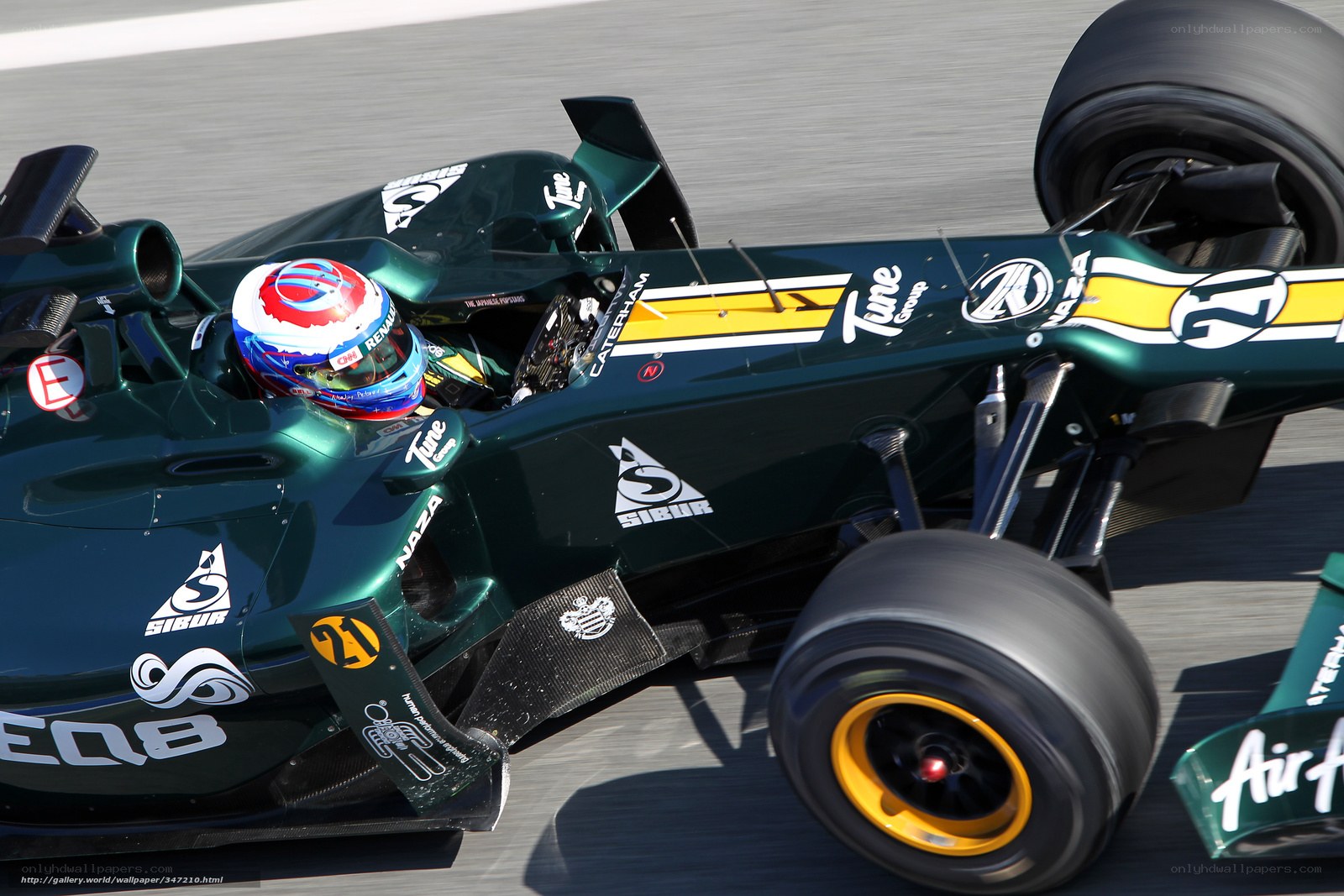 Formula 1 car in motion