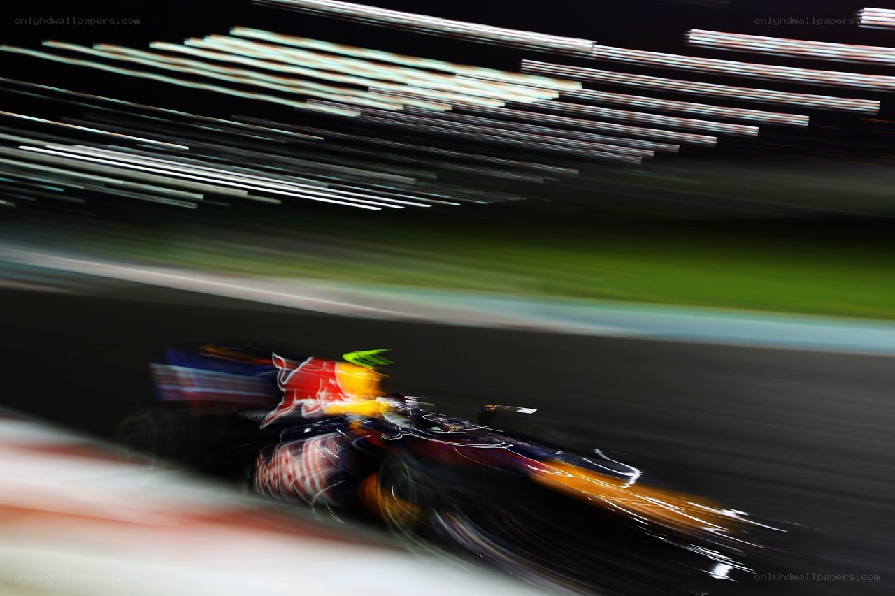 Formula 1 car in motion
