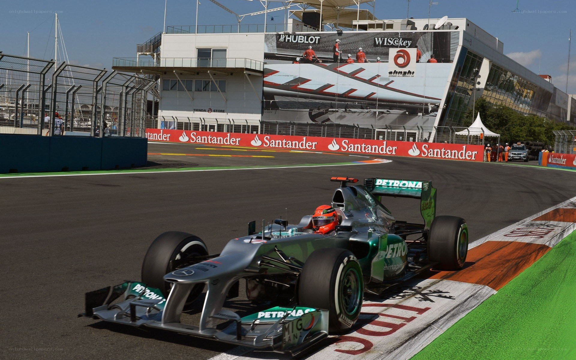 Formula 1 car on a racetrack