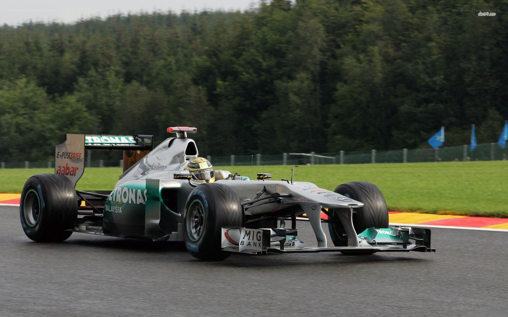 Formula 1 car on a racetrack