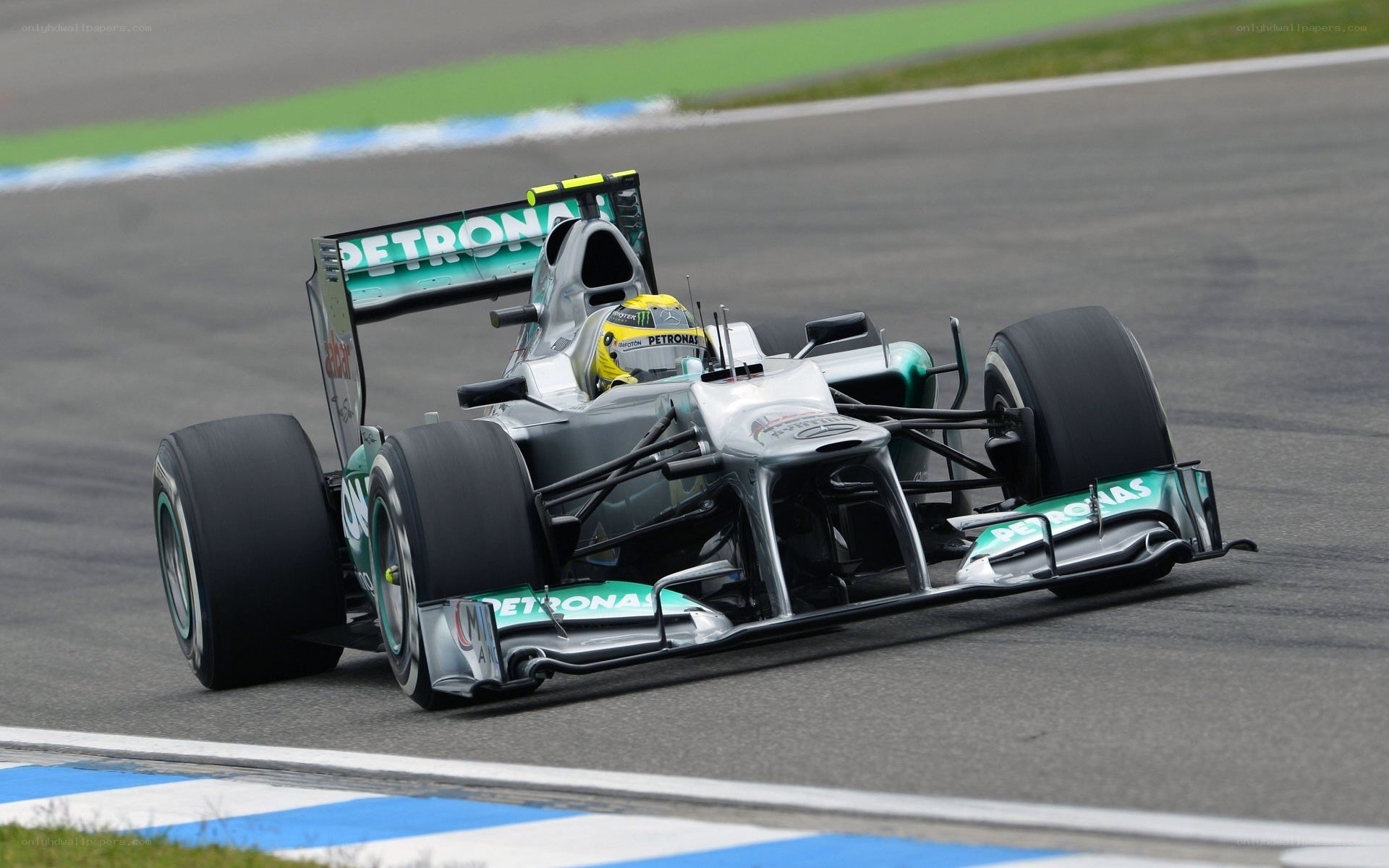Formula 1 car on a racetrack