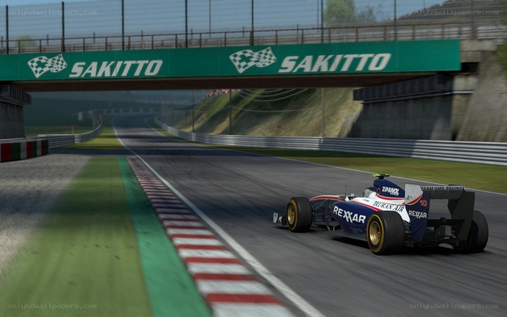 Formula 1 car on a racetrack