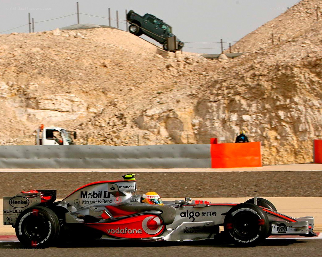 Formula 1 car on a racetrack