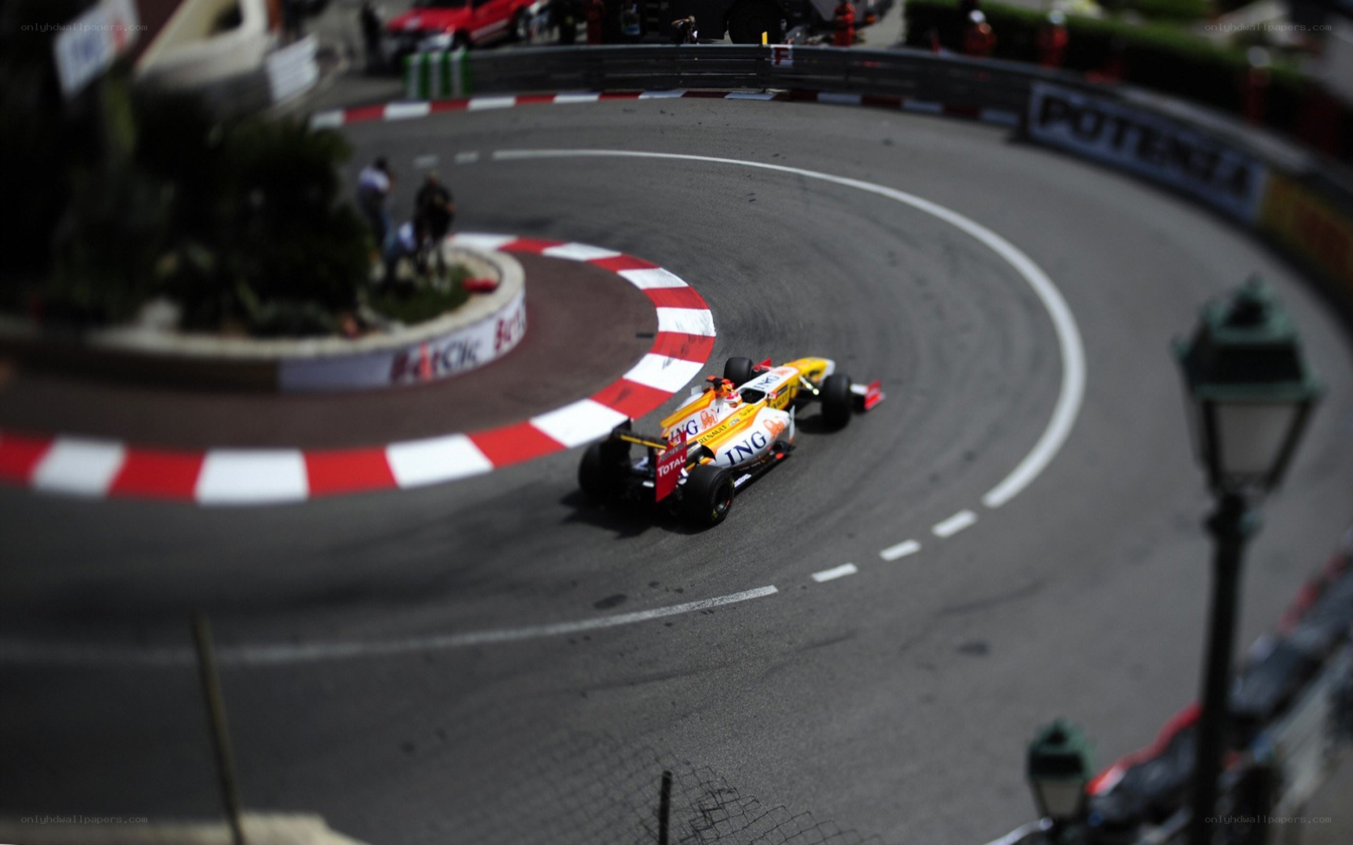 Formula 1 car on a racetrack