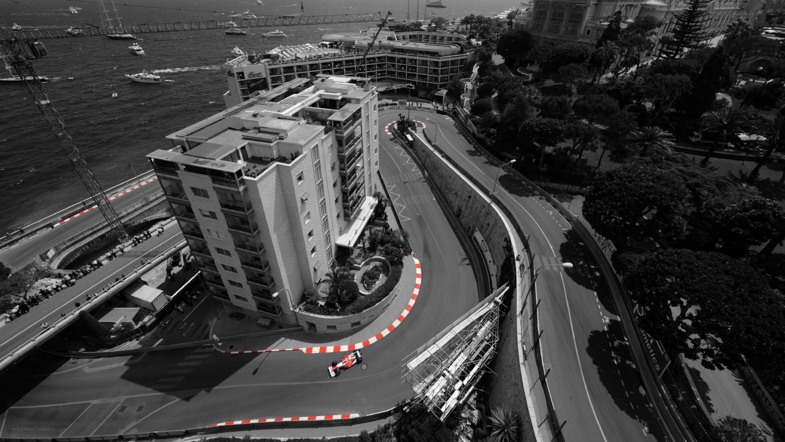 Formula 1 car on Monaco circuit