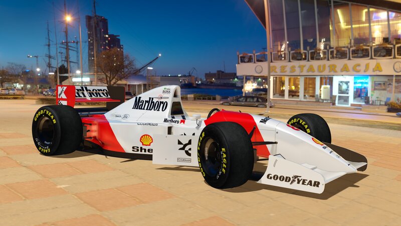 Formula 1 Car on Pavement