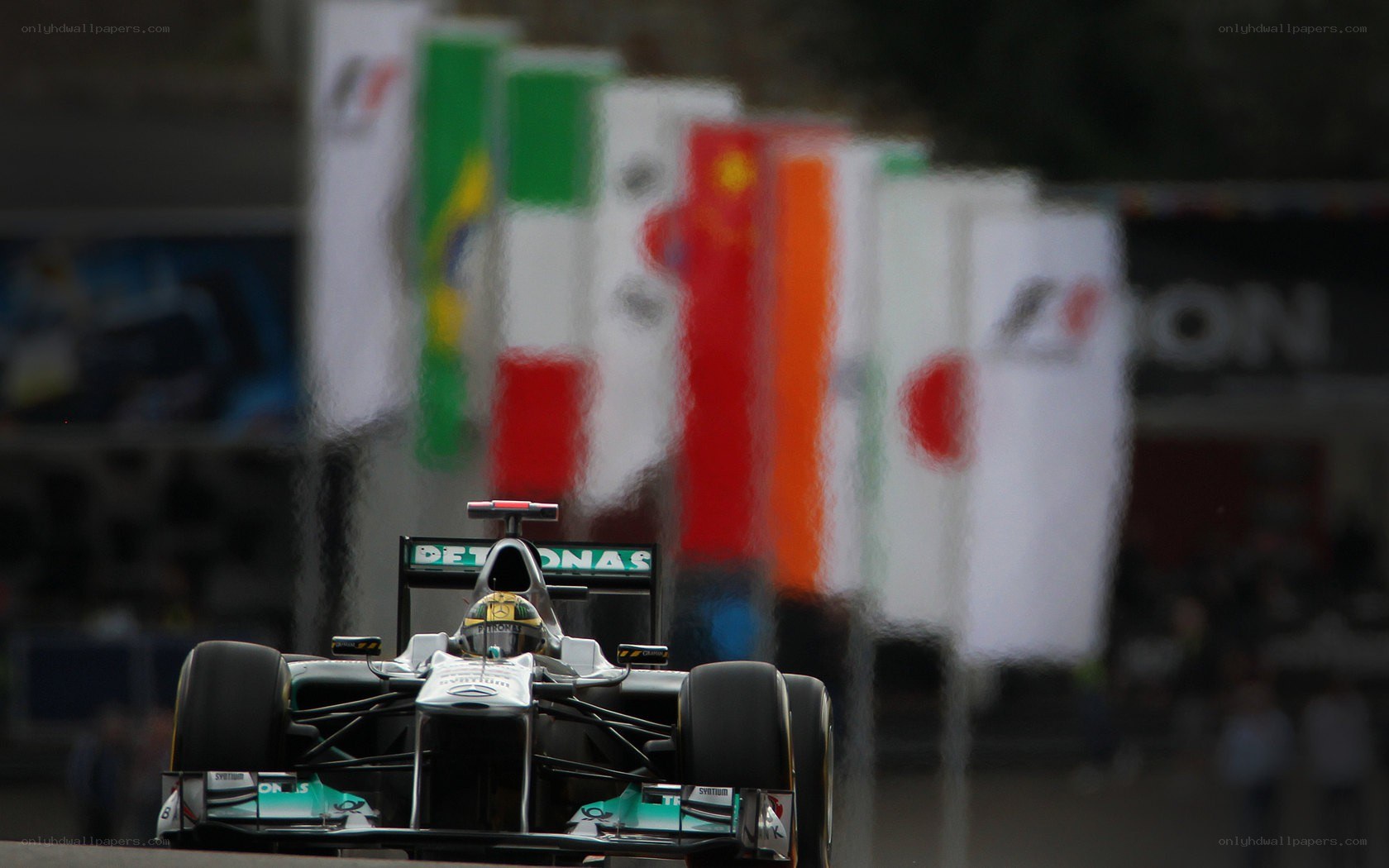Formula 1 car on track