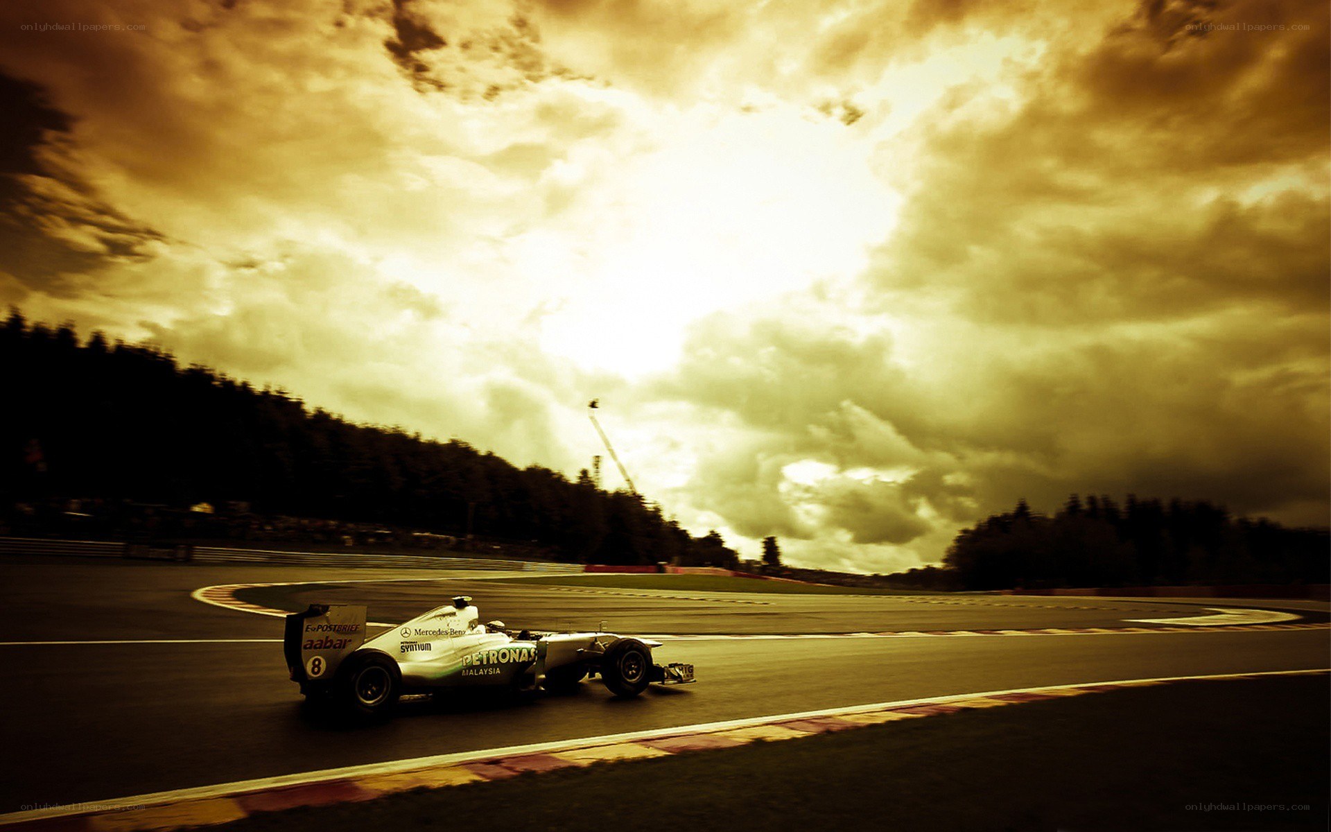 Formula 1 car on track